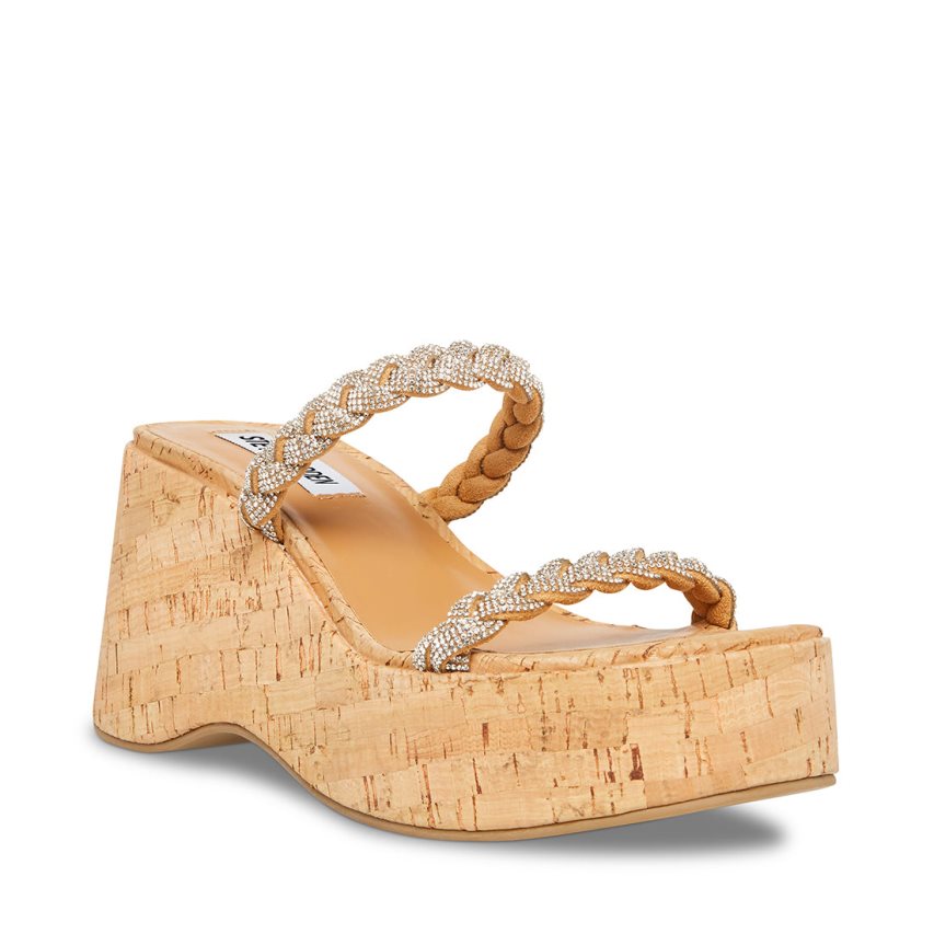 Beige Steve Madden Danya Women's Platform Sandals | PH 6413HXY